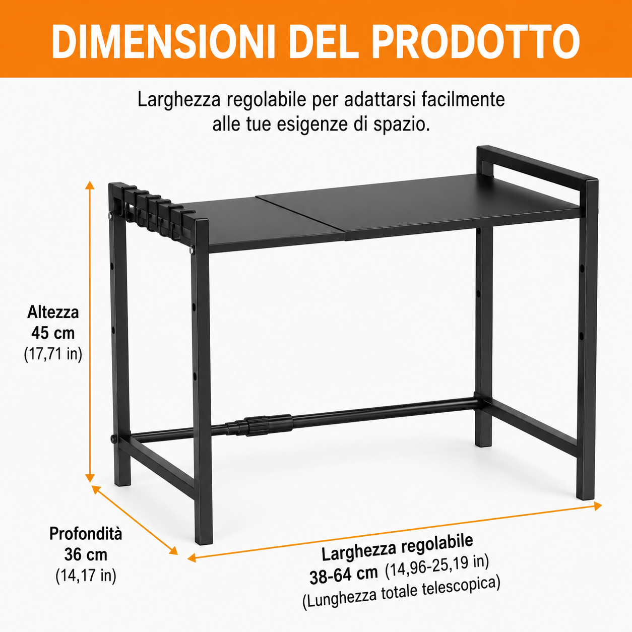 MICROSTAND – Supporto Regolabile per Microonde