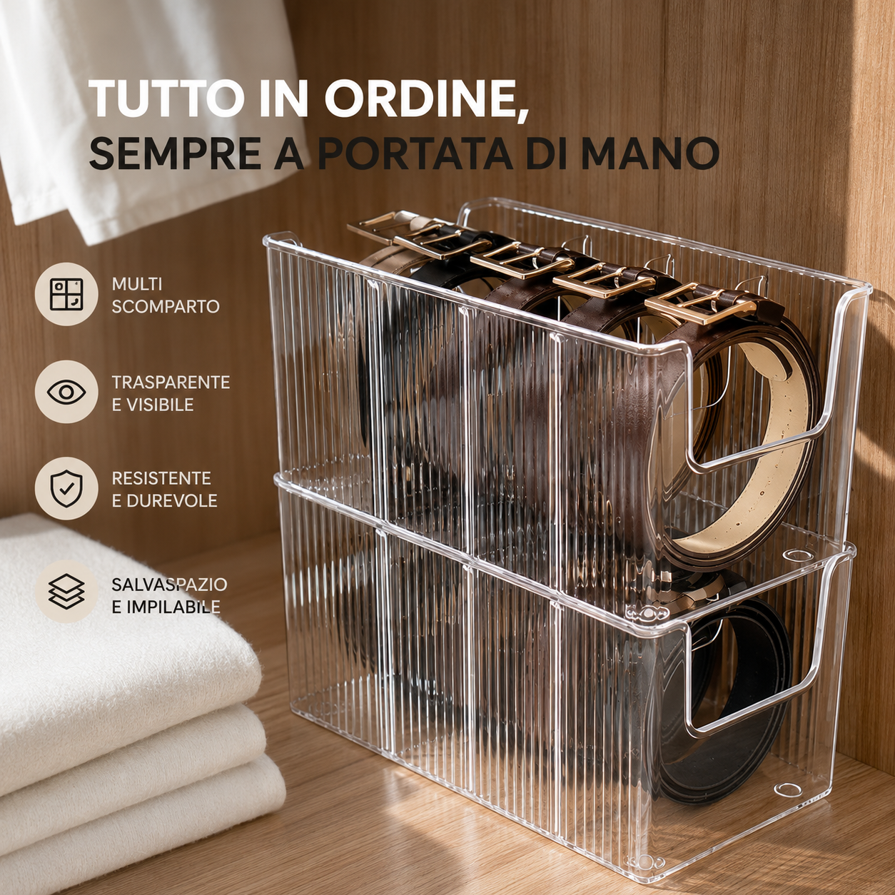 CLEARBOX – Organizzatore Trasparente Multi-Scomparto
