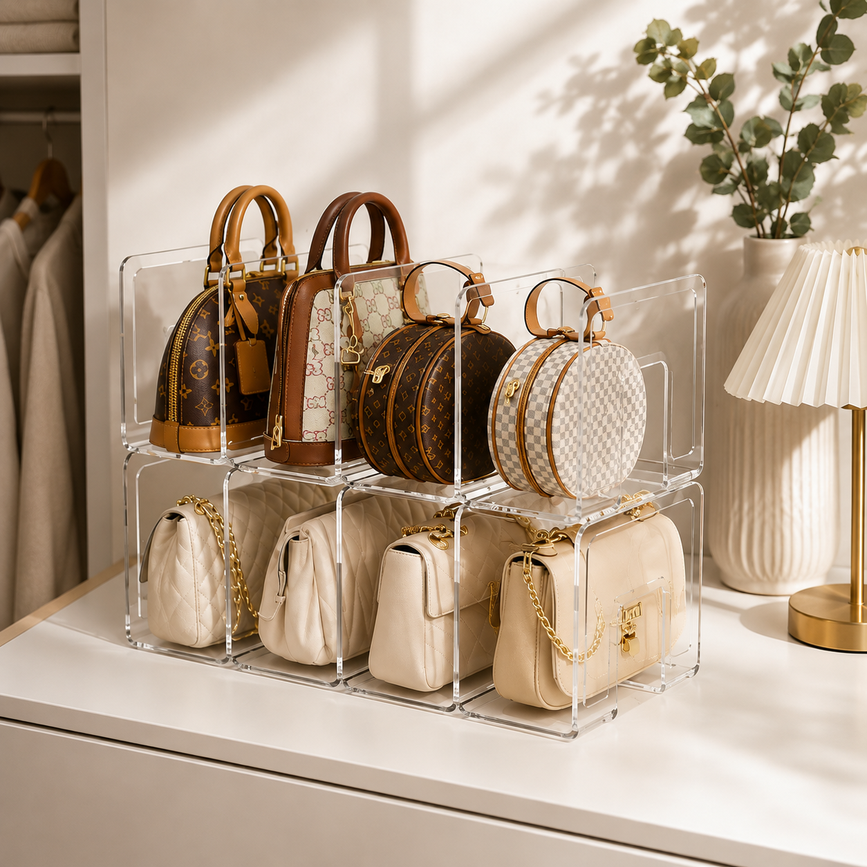 BAG ORGANIZER – Set 2 Supporti Trasparenti per Borse