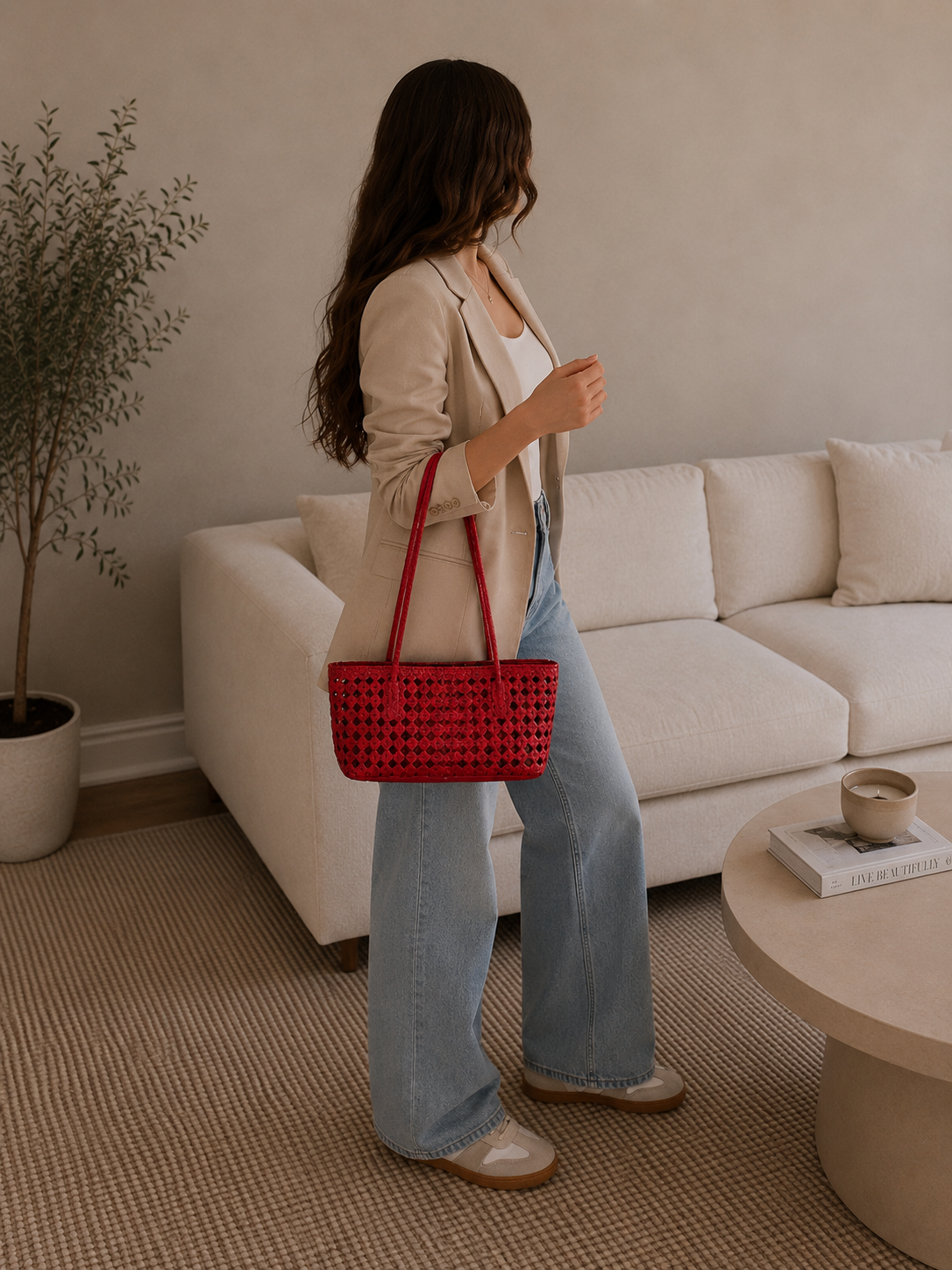 Borsa Tote Intrecciata Aurora