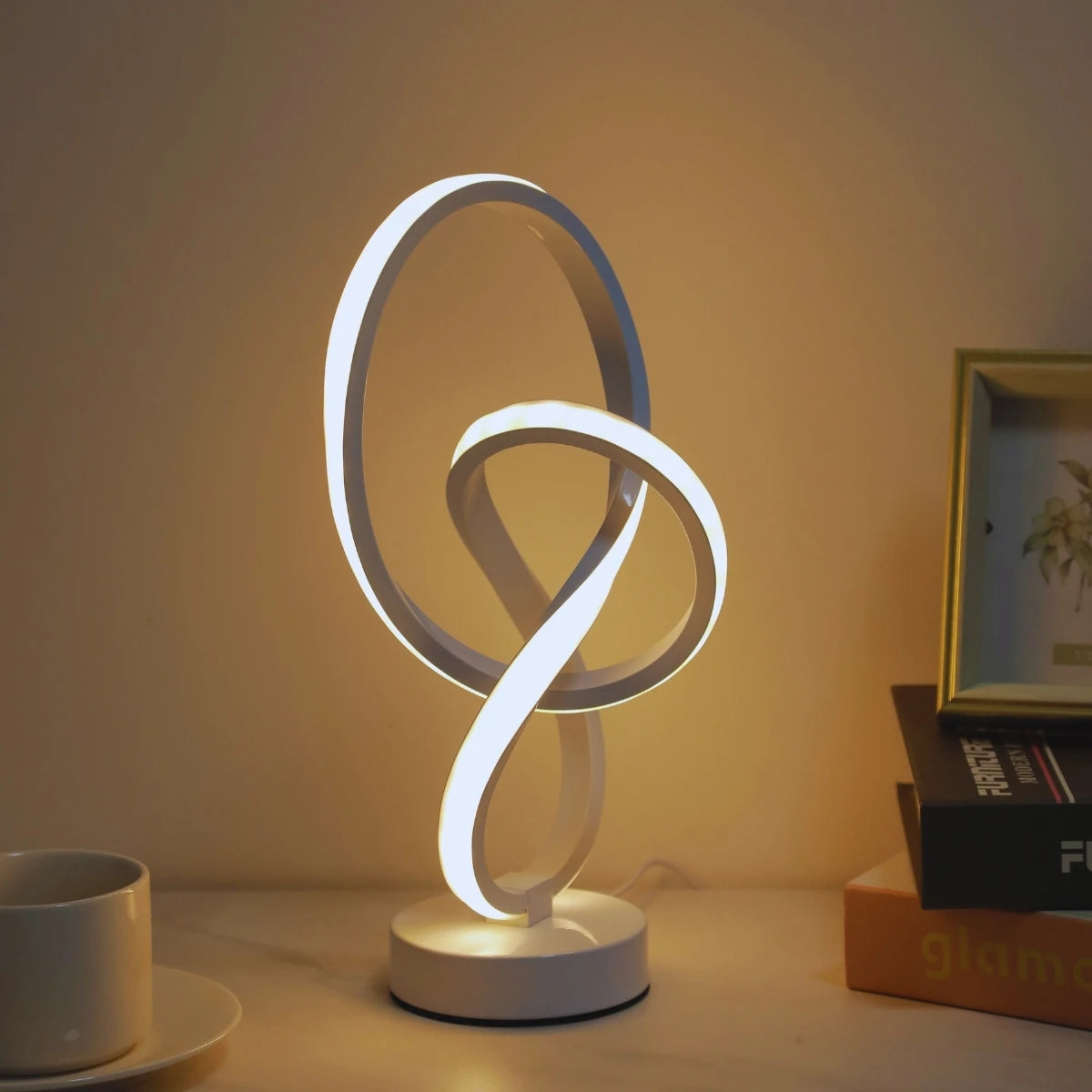 Lampada da Scrivania LED Doppia Spirale USB