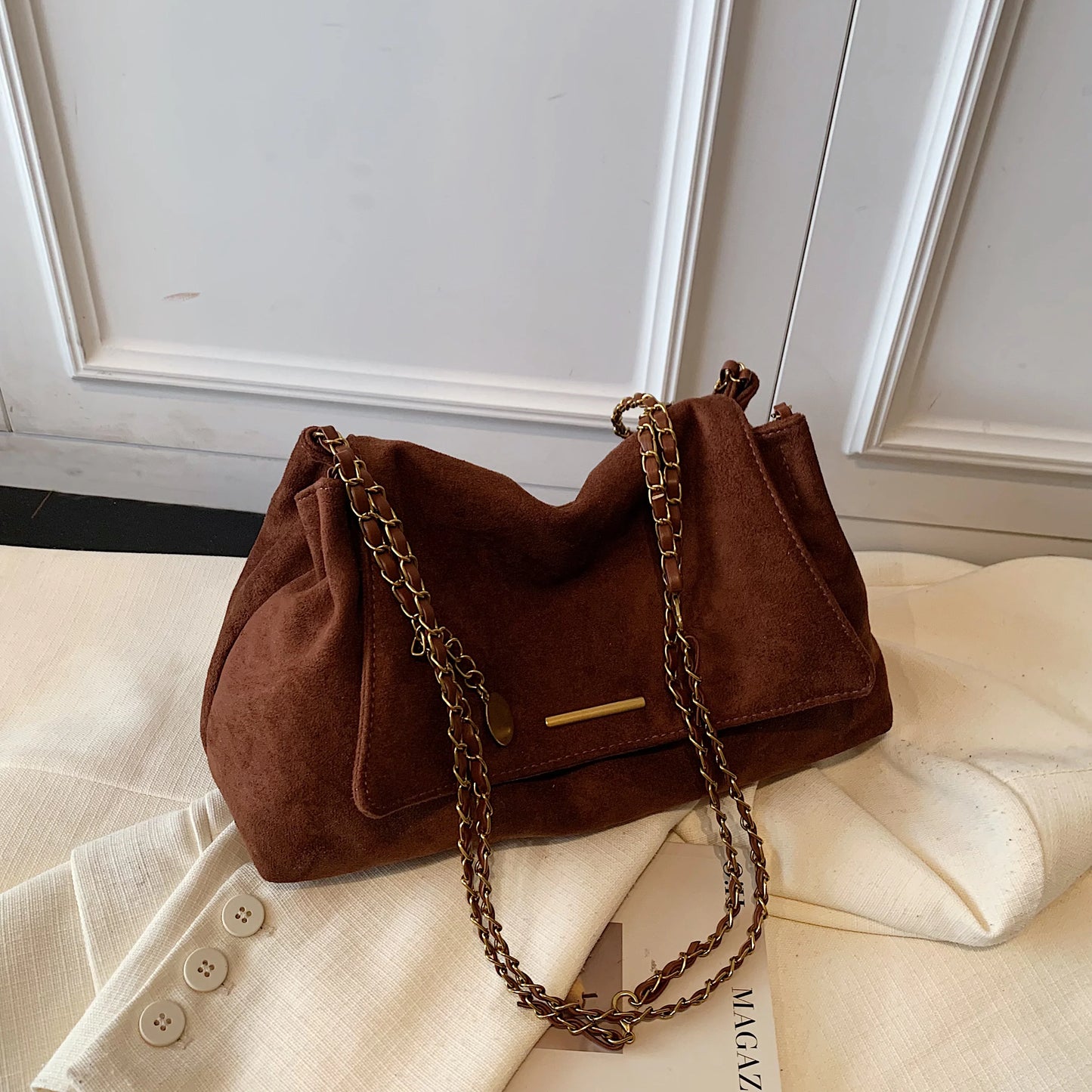 SAVANA | Borsa Shopper in camoscio