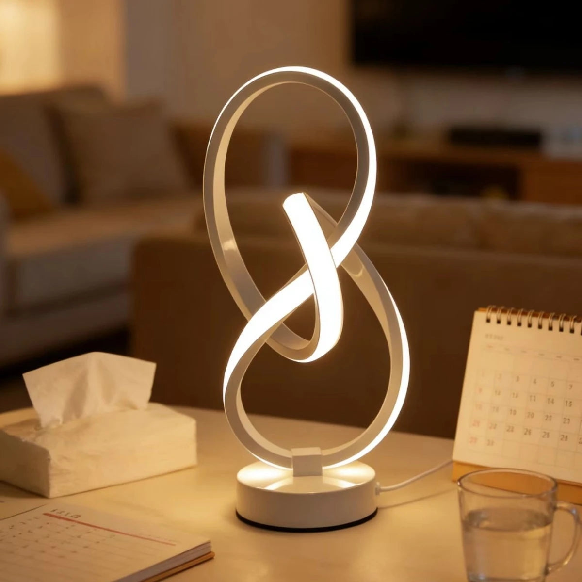 Lampada da Scrivania LED Doppia Spirale USB